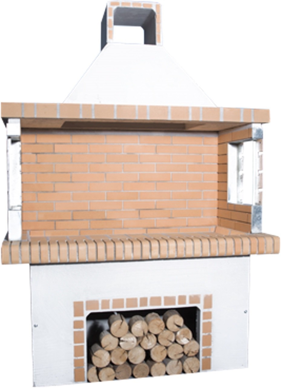 Stenen barbecue yellow firebrick & Concrete