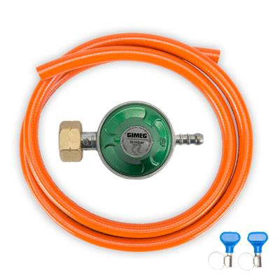 Gasdrukregelaarset Universeel 30 mbar Kombi X slangpilaar (150 cm) Gasdrukregelaarset Universeel 30 mbar Kombi X slangpilaar (150 cm)