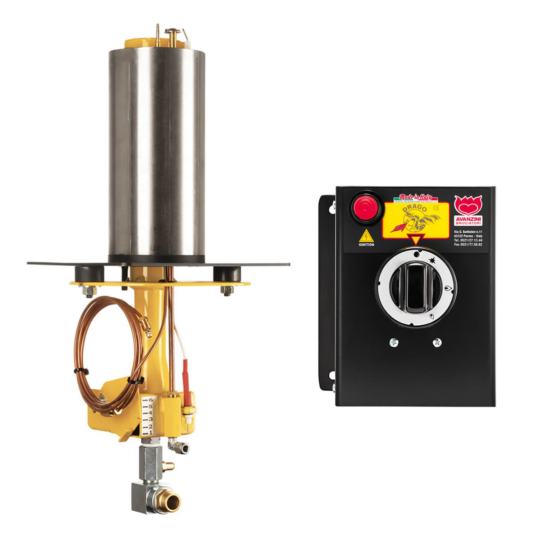 Drago P1 gasbrander verticaal