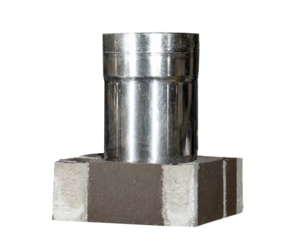 Schoorsteen adapter naar vaste buis 130mm Schoorsteen adapter naar vaste buis 130mm