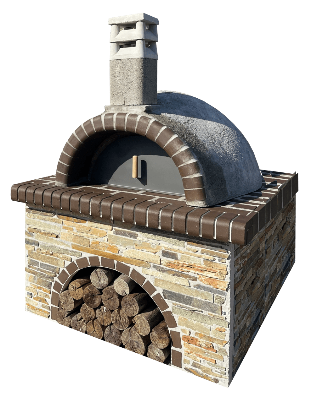 Pizzaoven Sxistolithos Stone Sykis Brown Firebrick Large