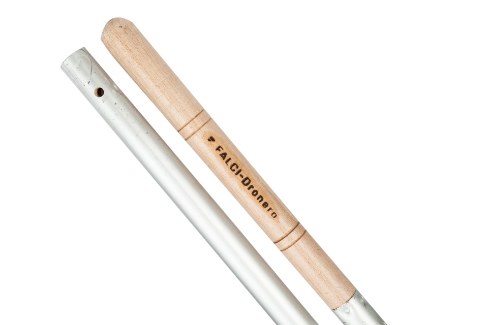 Falci aluminium steel voor borstel, inclusief houten handvat (200cm) Falci aluminium steel voor borstel, inclusief houten handvat (200cm)